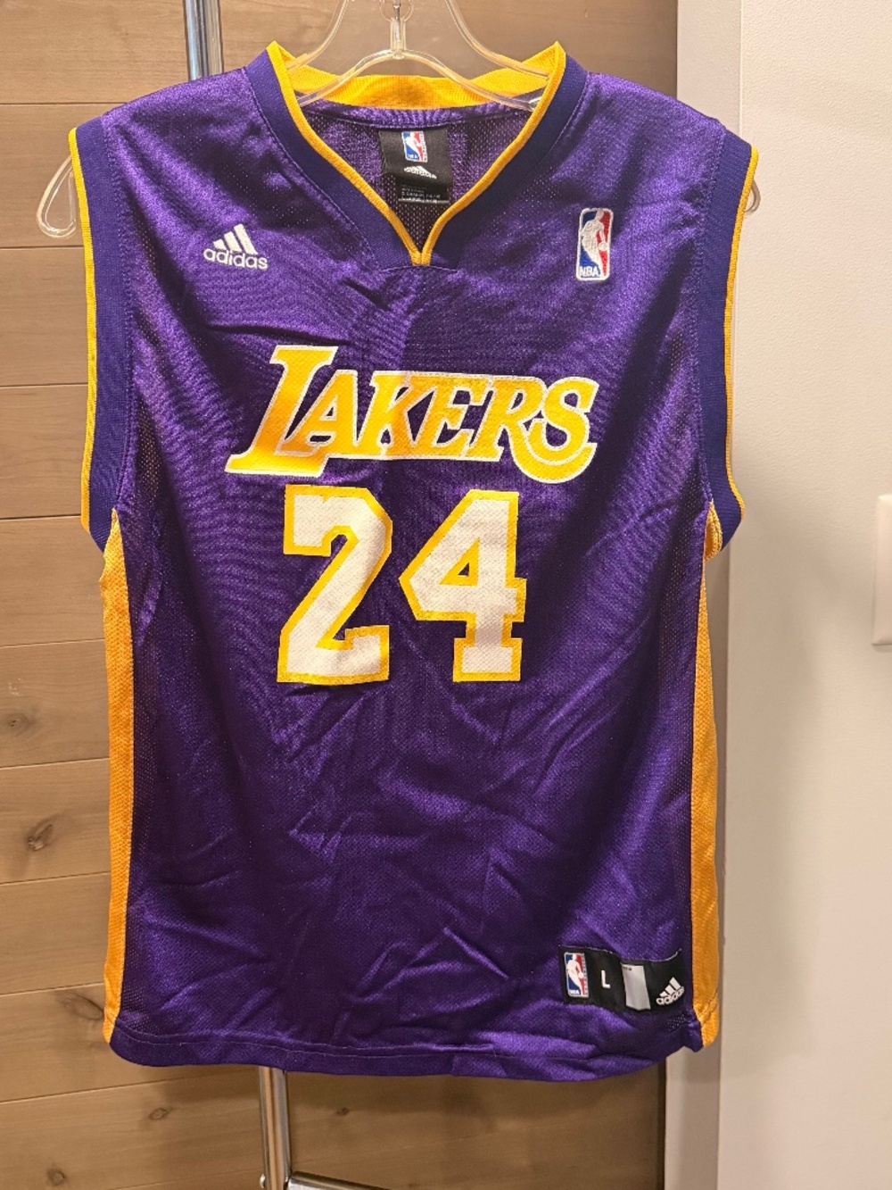Adidas Kobe Bryant Lakers #24 Youth Large (14-16) Purple NBA Jersey Vintage Rare
